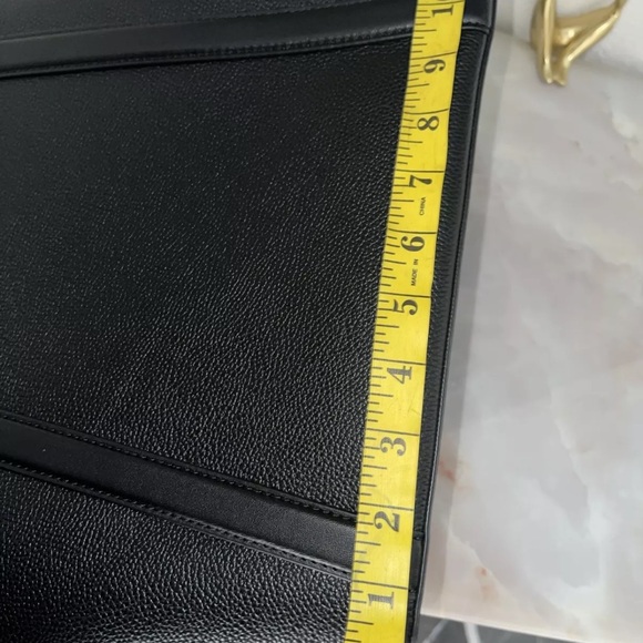 Michael Kors - Hadleigh Large Double Handle Leather Tote - Black - Picture 15 of 16